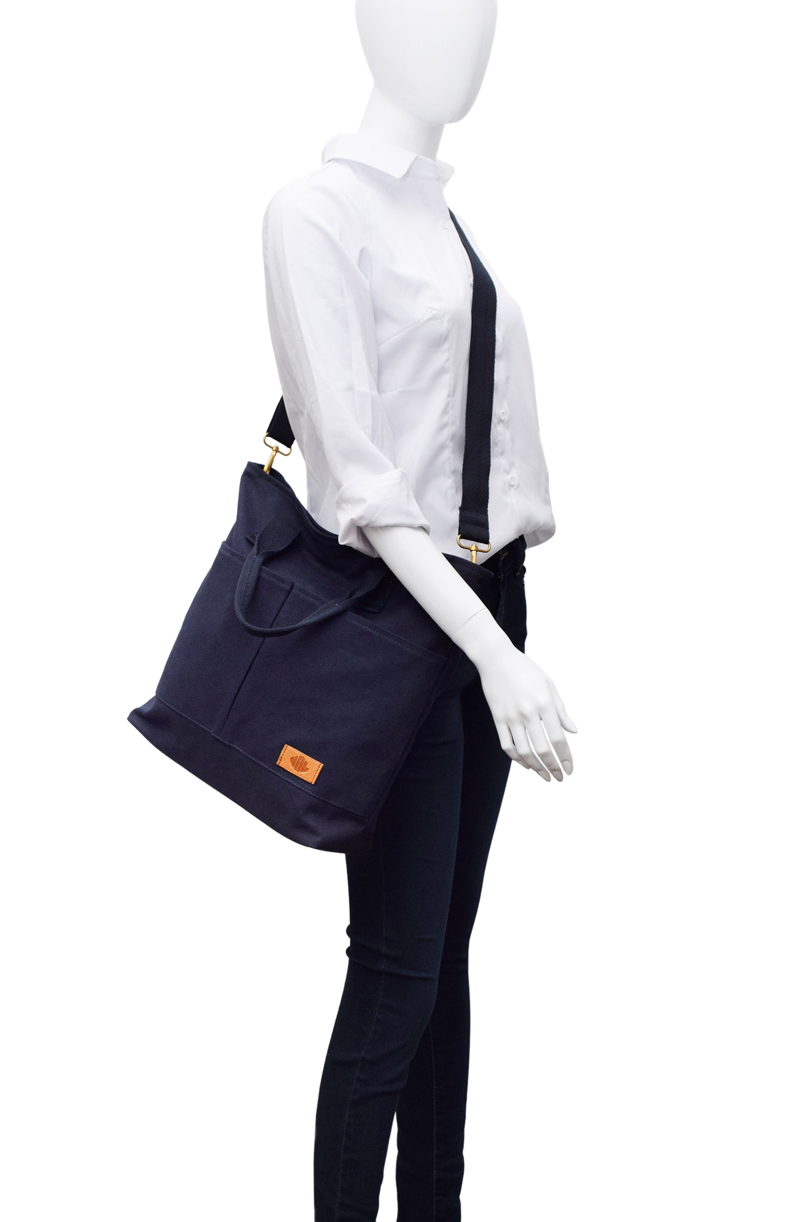 New Amsterdam Leatherworks Ayla Tote, Alternate, color, Midnight