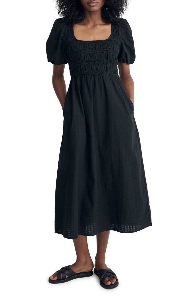 Madewell Lucie Puff Sleeve Midi Dress, Main, color,