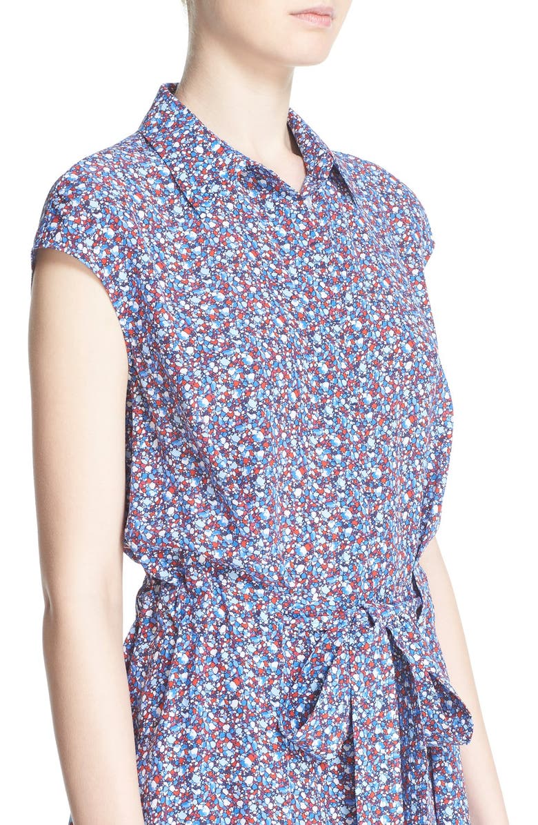 Tory Burch 'Gigi' Print Silk Shirtdress, Alternate, color,