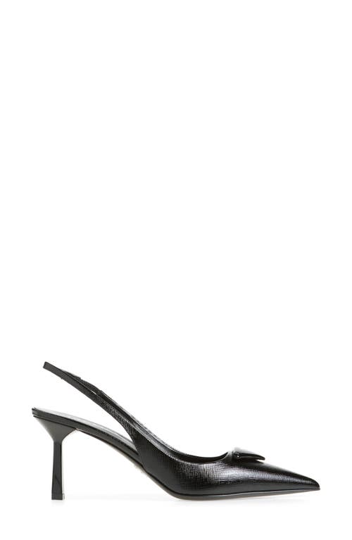 Prada Women Brushed Leather Slingback Pumps In Black