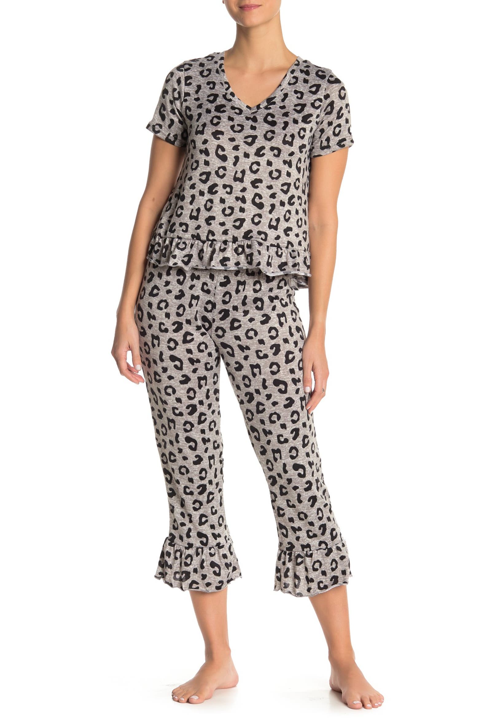 Ruffle Model PJ COUTURE Whisper Ruffle 2-Piece PJ Set (Women) | Nordstromrack