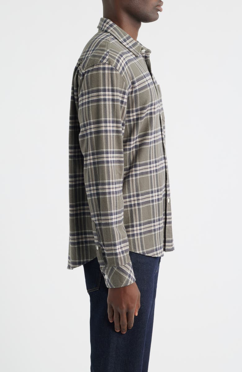 Rails Forrest Plaid Cotton Flannel Button-Up Shirt, Alternate, color, Driftwood Coal