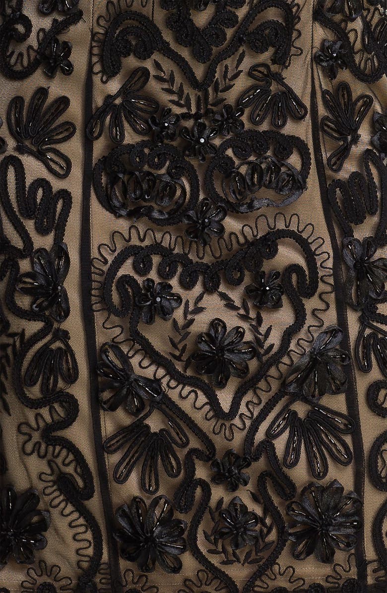 Sue Wong Embellished Illusion Back Sheath Dress, Alternate, color, 