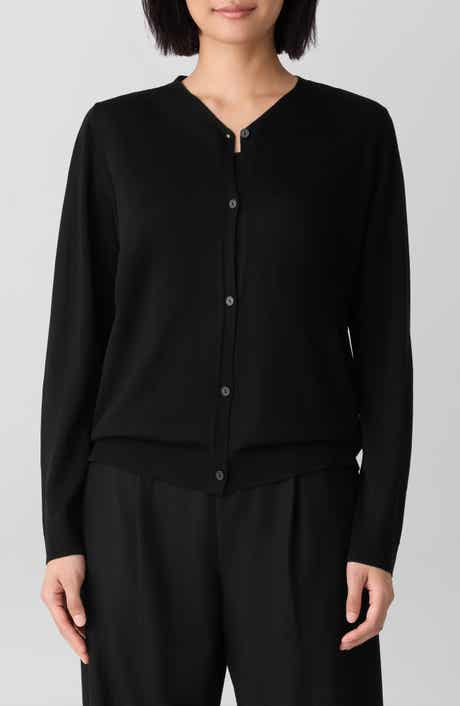 Eileen Fisher V-Neck Wool Cardigan