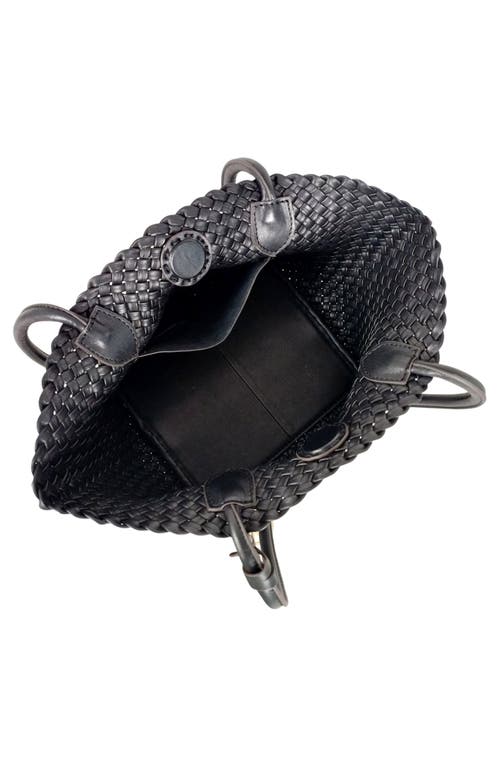 Lodis Hadley Woven Shoulder Bag In Black