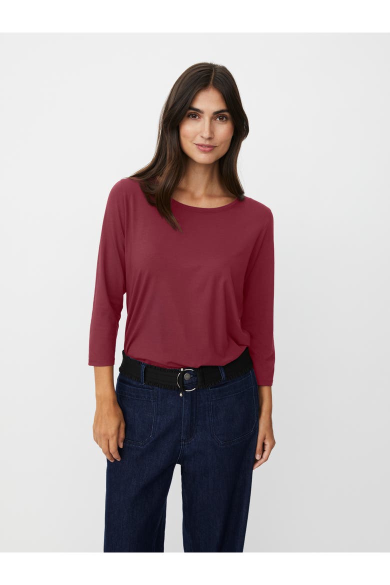 MaCecille 3/4 Sleeve T-Shirt, Main, color, Tawny Port