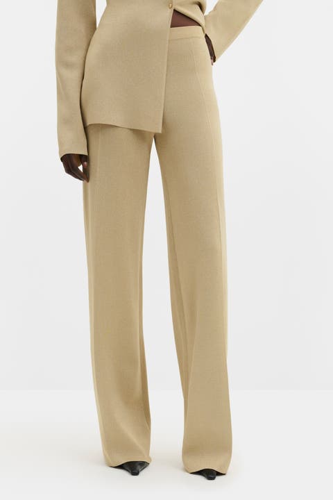 Ammie Metallic Milano Knitted Trousers