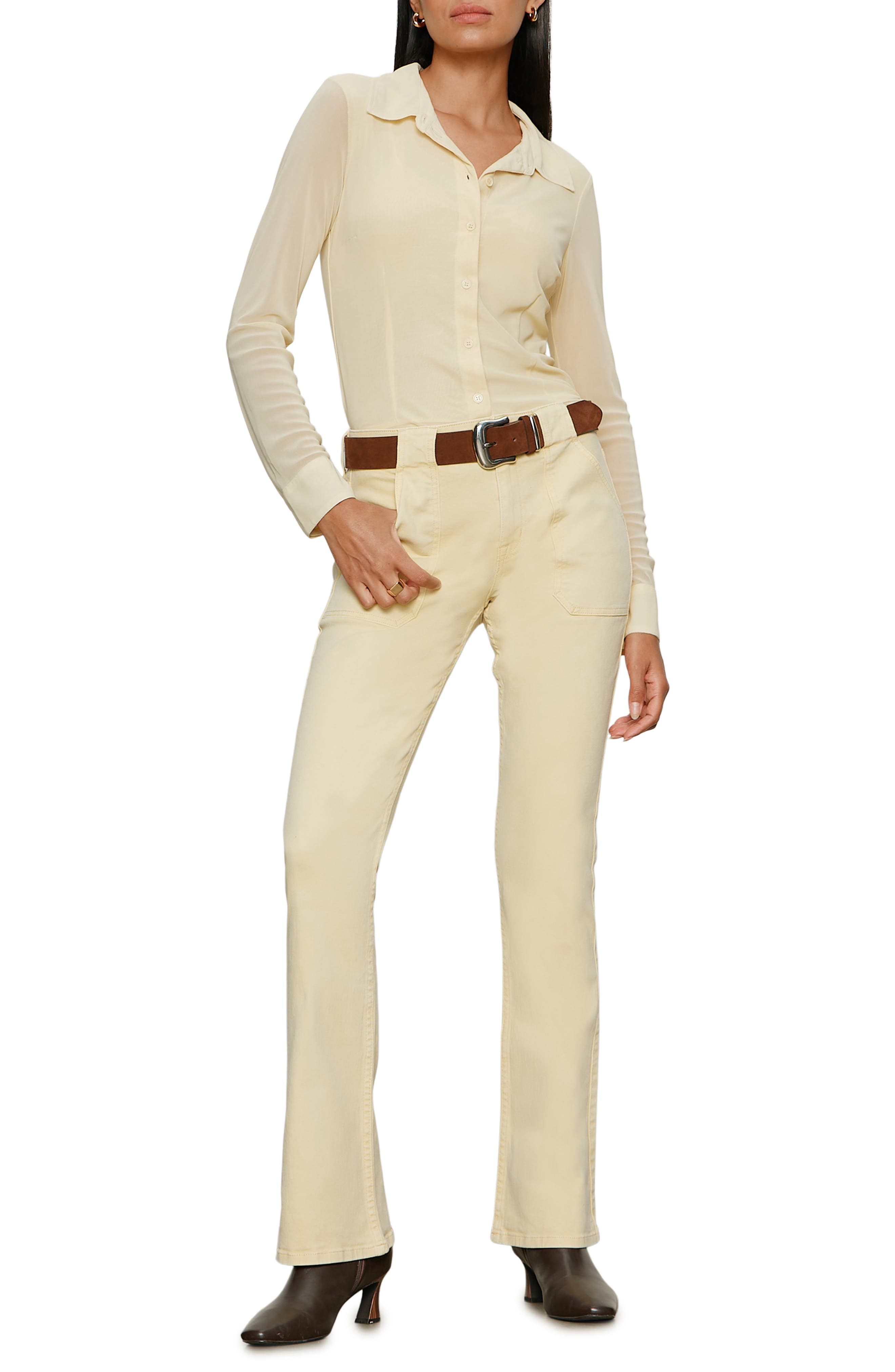 Mesh Button-Up Shirt - image 2