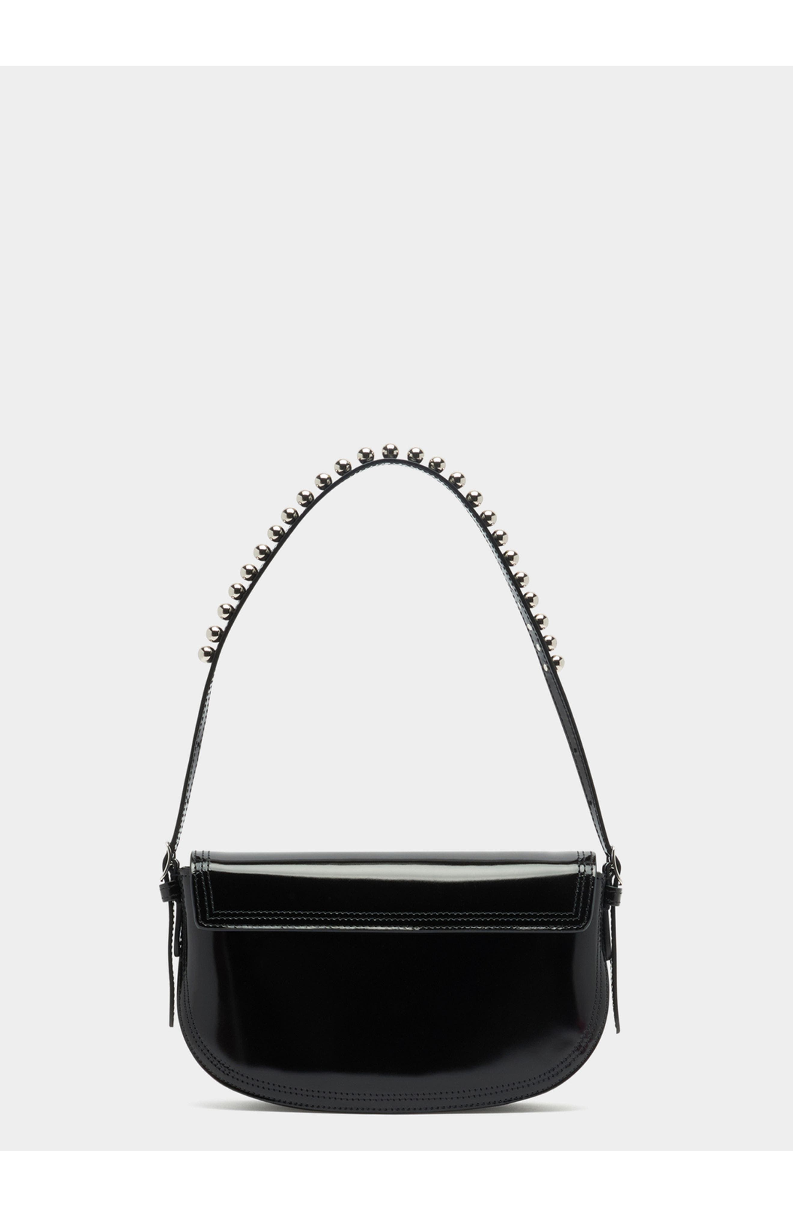 Bally Beckett Small Shoulder Bag in Brushed Leather, Alternate, color, Black+Palladio