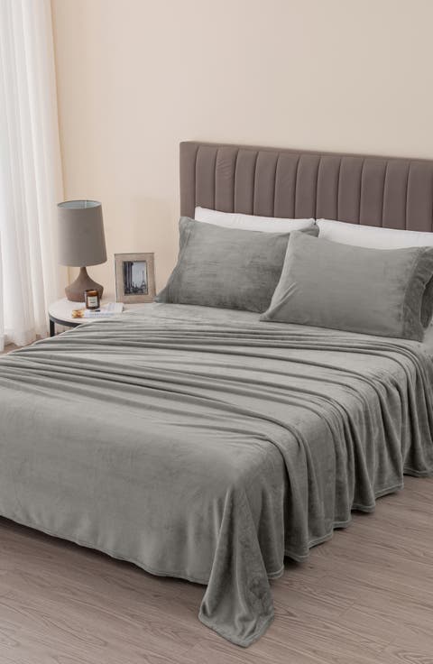 Solid Plush Velour Sheet Set