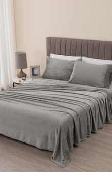 Woven & Weft Solid Plush Velour Sheet Set