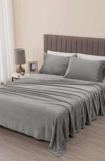 Woven & Weft Solid Plush Velour Sheet Set