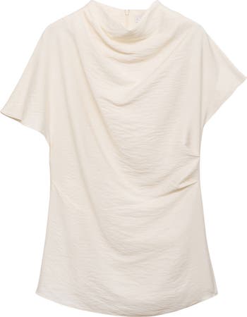 Textured Drape Neck Top