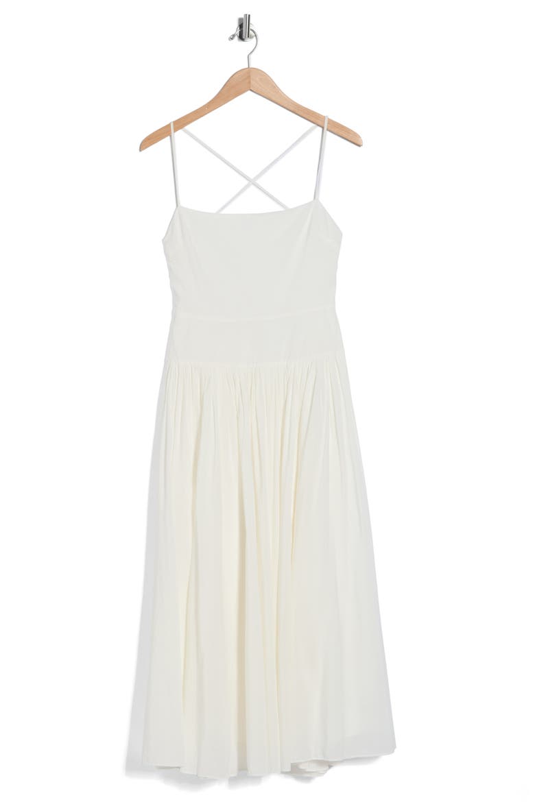 Perlette Strappy Drop Waist Midi Dress, Alternate, color, IVORY
