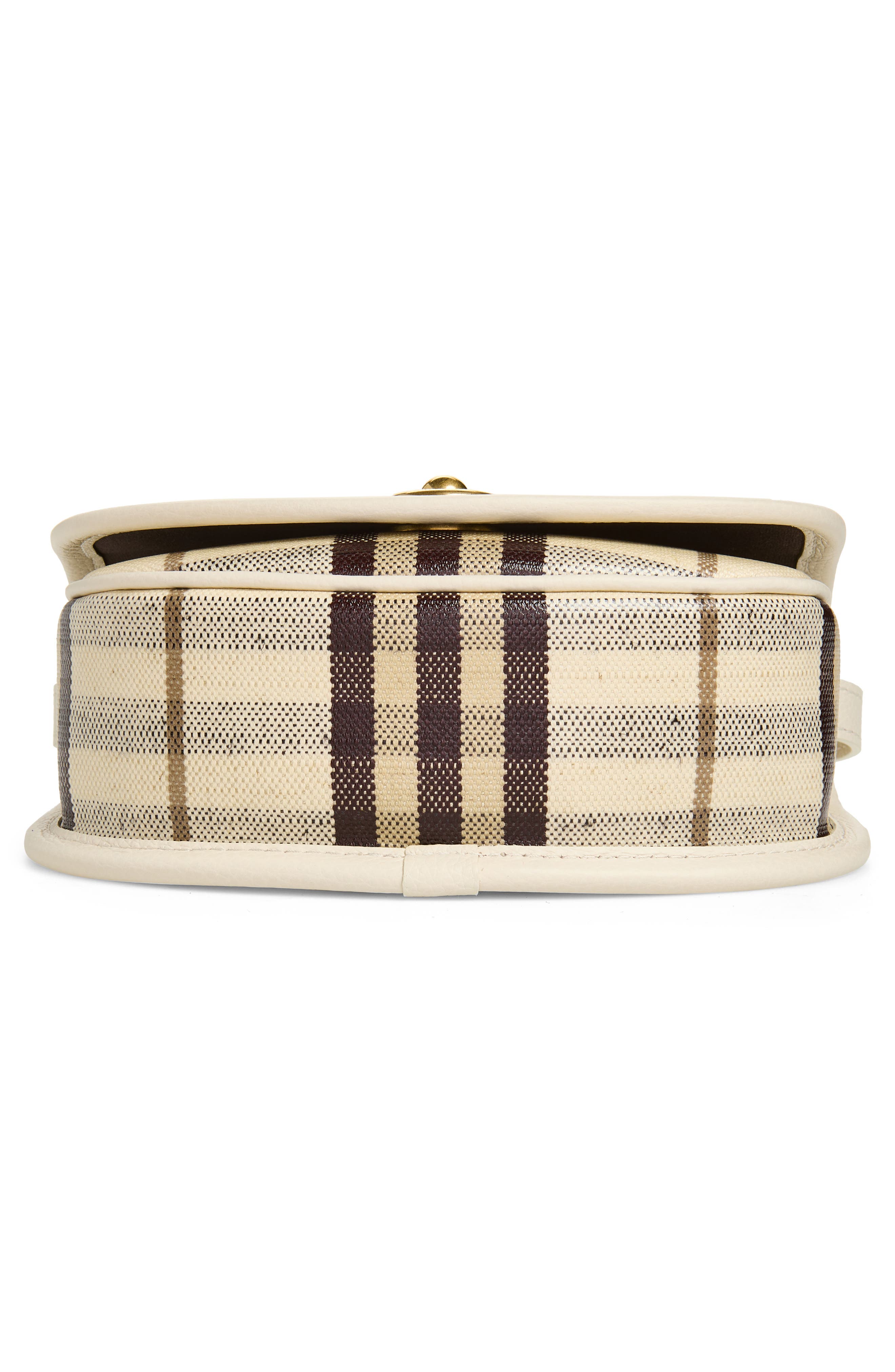 Burberry Mini Highlands Coated Canvas Handbag, Alternate, color, Light Beige