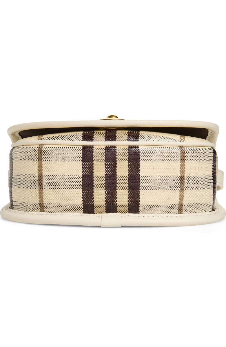 Burberry Mini Highlands Coated Canvas Handbag, Alternate, color, Light Beige