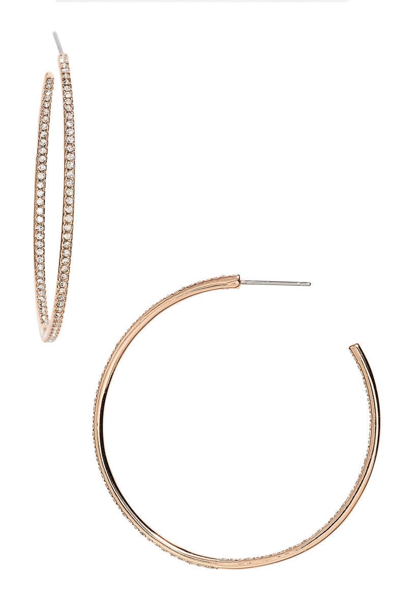 Nadri Medium Inside Out Hoop Earrings, Main, color, 