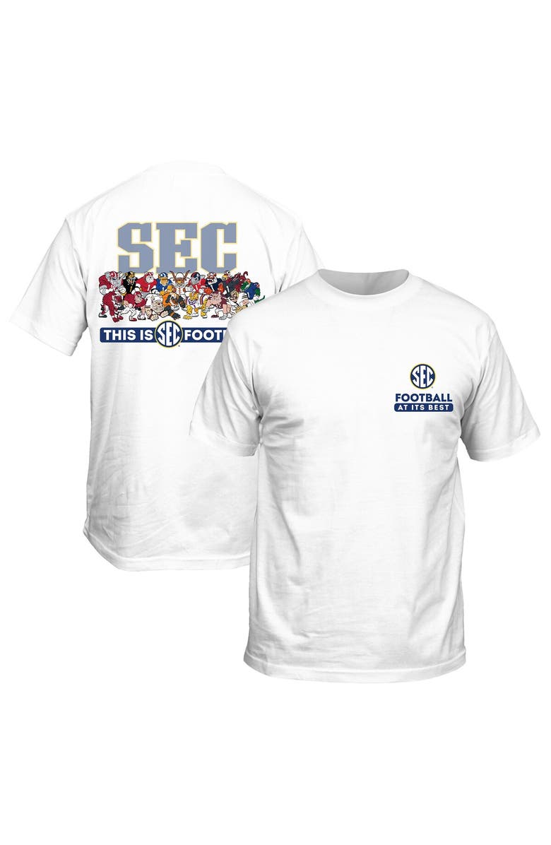 NEW WORLD GRAPHICS Men's White SEC Mascots T-Shirt, Main, color, 