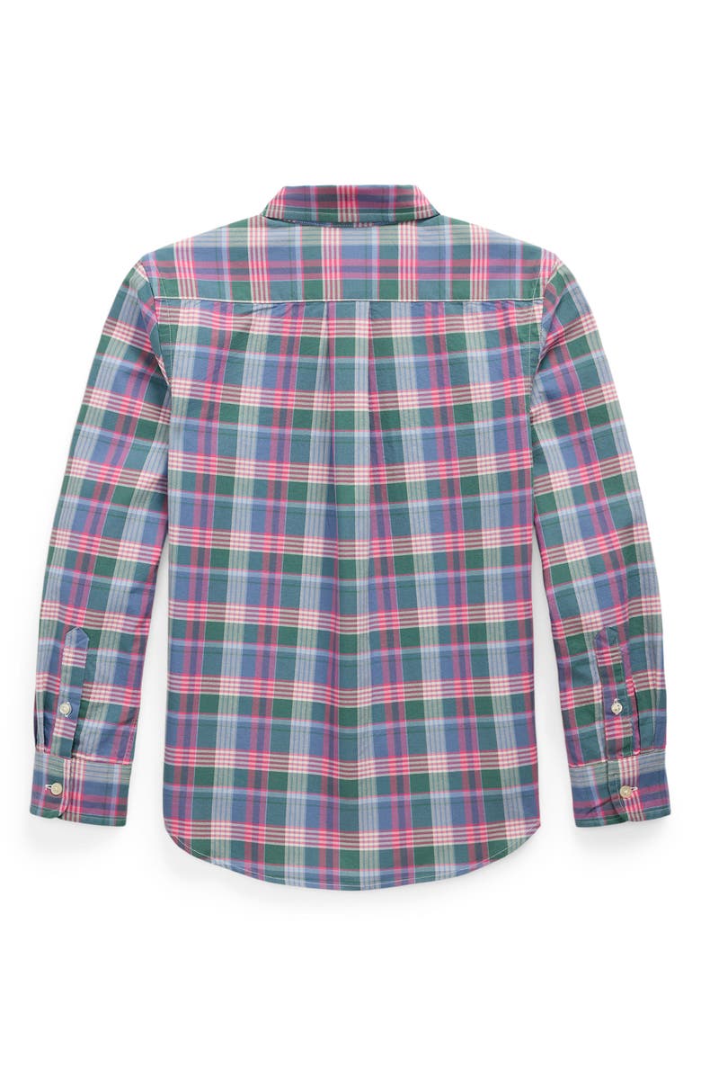 Polo Ralph Lauren Kids' Plaid Cotton Button-Down Oxford Shirt, Alternate, color,