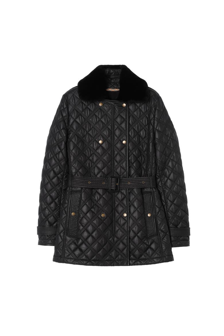 Quilted Nylon Rosedale Coat, Alternate, color, Black