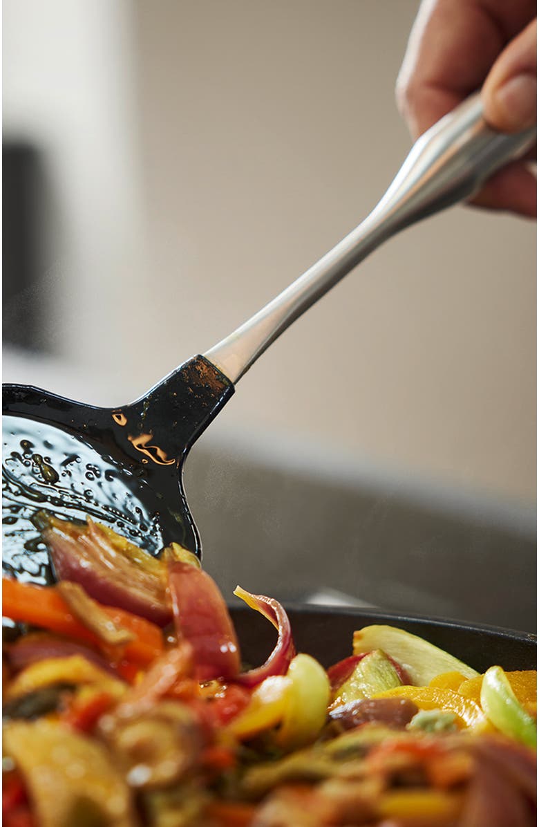 81025290 Essential Cooking Utensils Silicone Wok Turner, Alternate, color, Metallic Silver