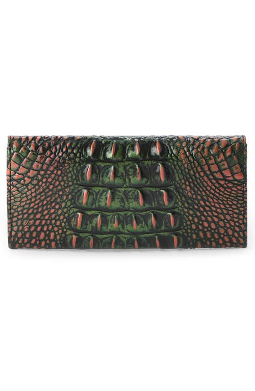 Brahmin Veronica Croc Embossed Leather Wallet In Multi