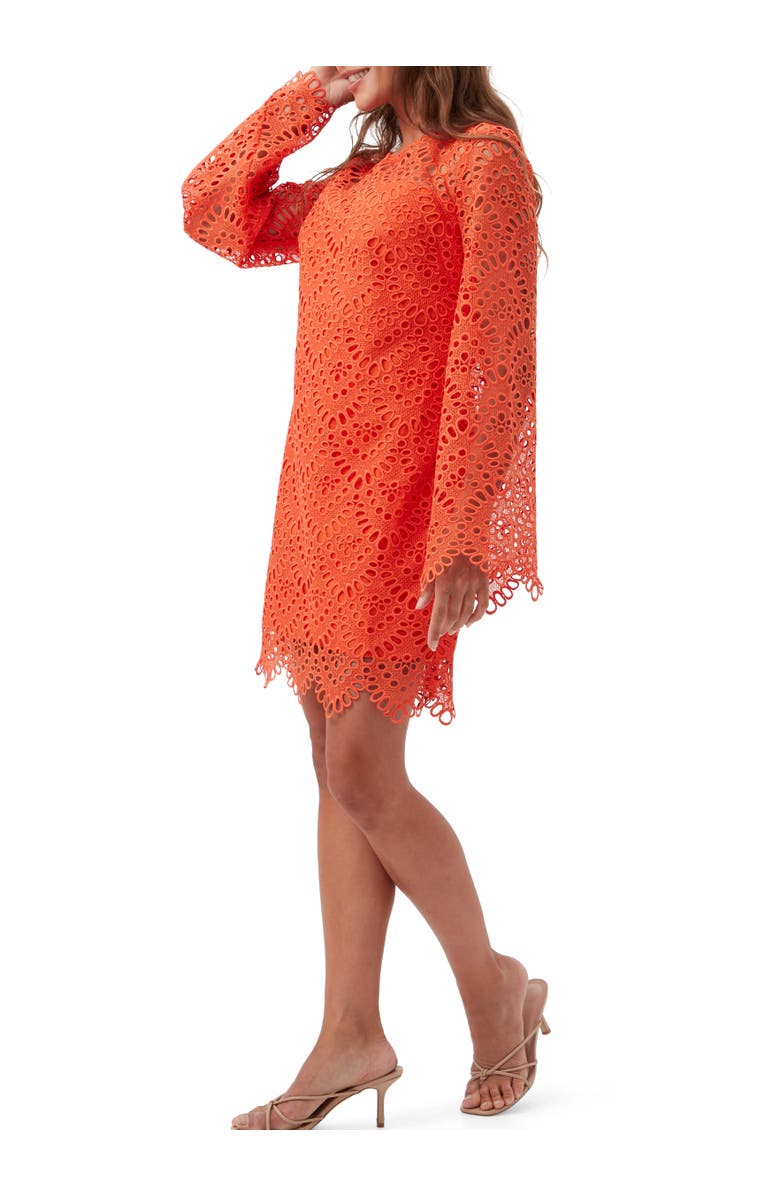 Trina Turk Arles Lace Shift Dress, Alternate, color, Marseille Mandarin