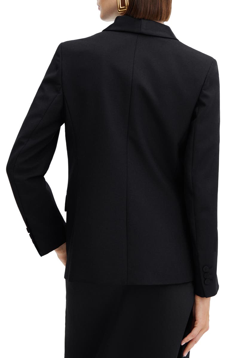 MANGO Satin Lapel Blazer, Alternate, color, 