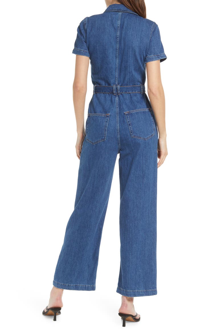 Cassidy Denim Jumpsuit, Alternate, color, INDIO