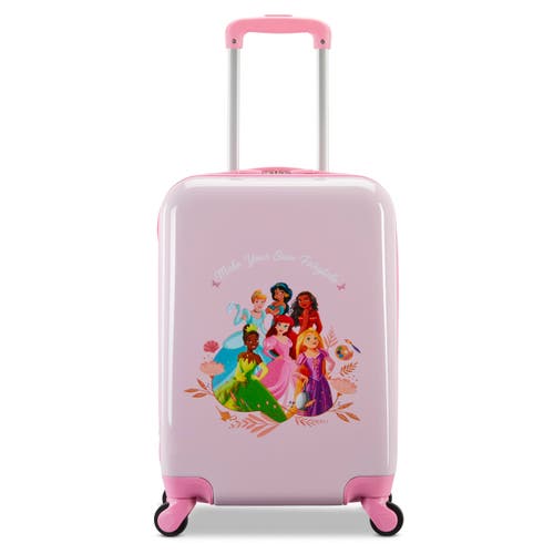 American Tourister Disney Hardside Carry On 18 Inch Luggage With Spinner Wheels In Pink