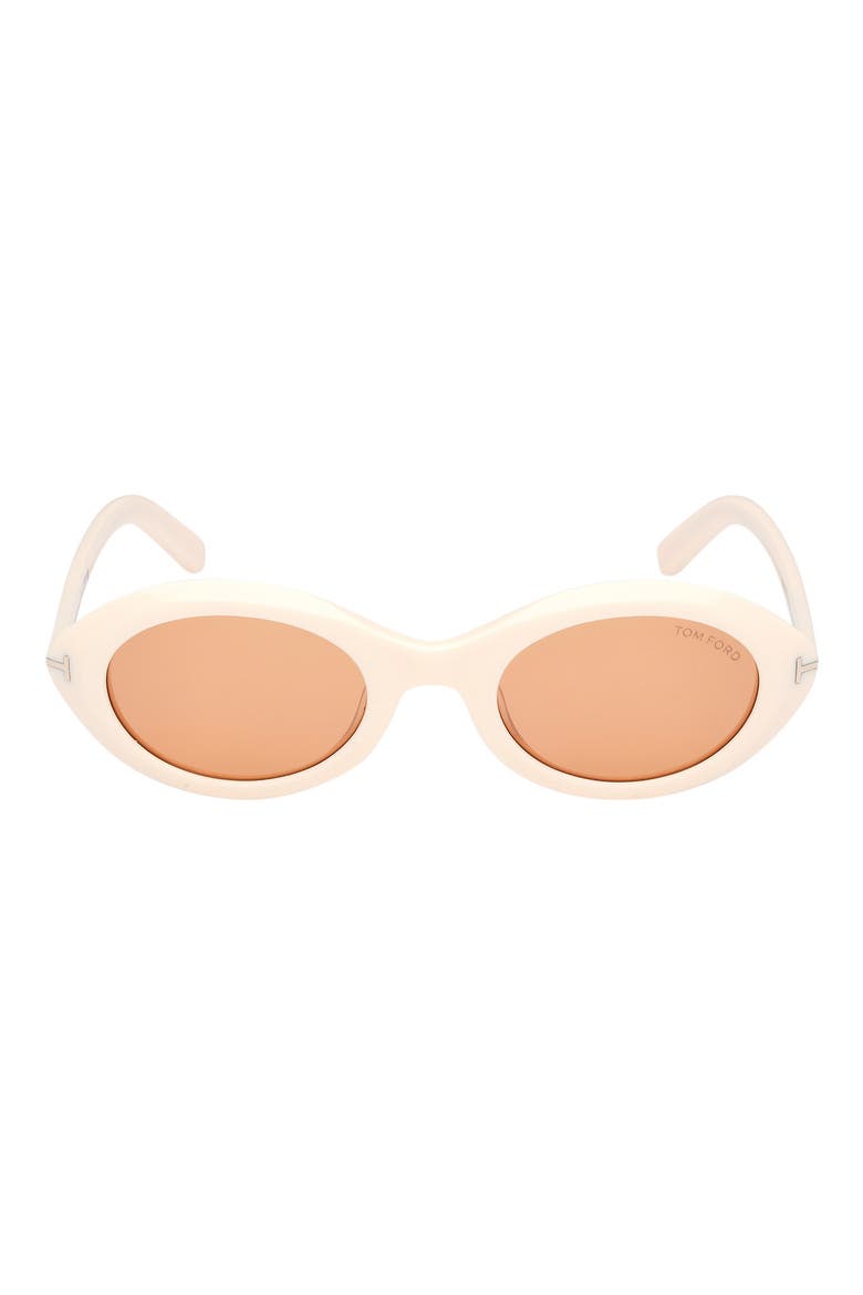 51mm Oval Sunglasses, Main, color, IVORY / BROWN