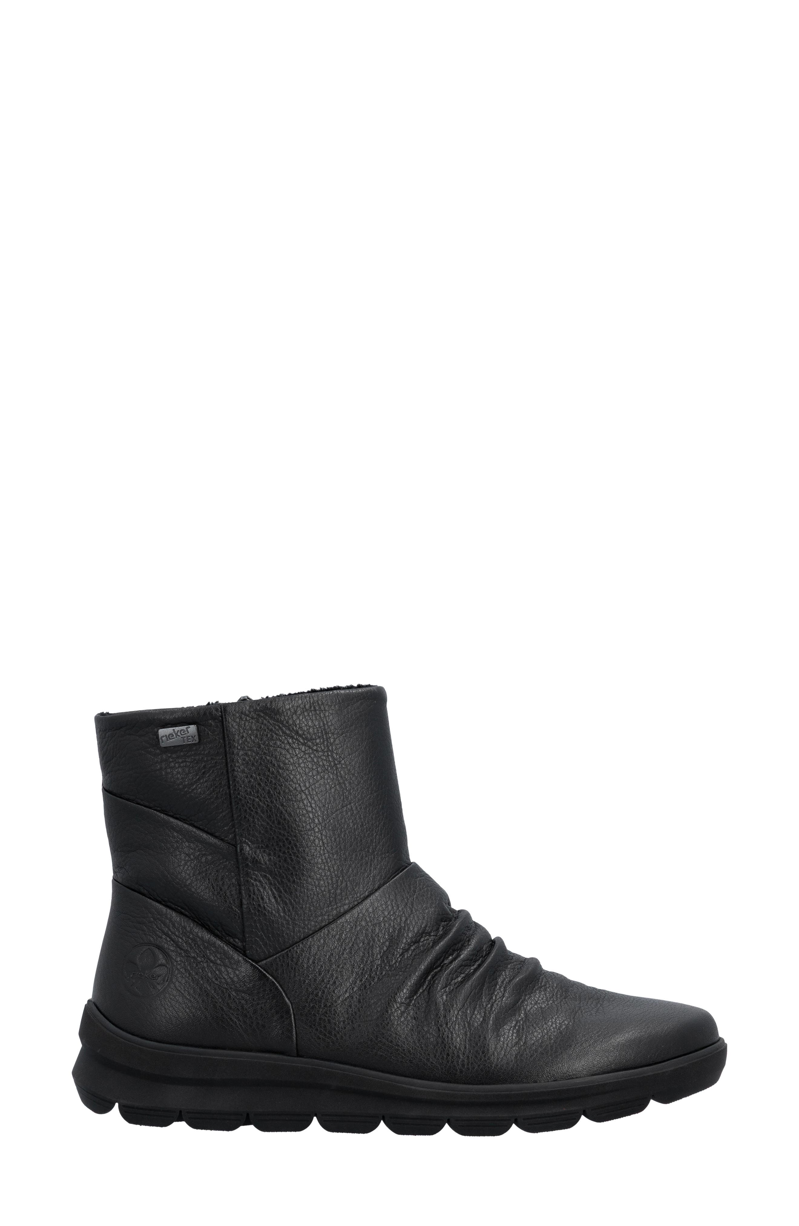 Berta 66 Leather Bootie, Main, color, BLACK