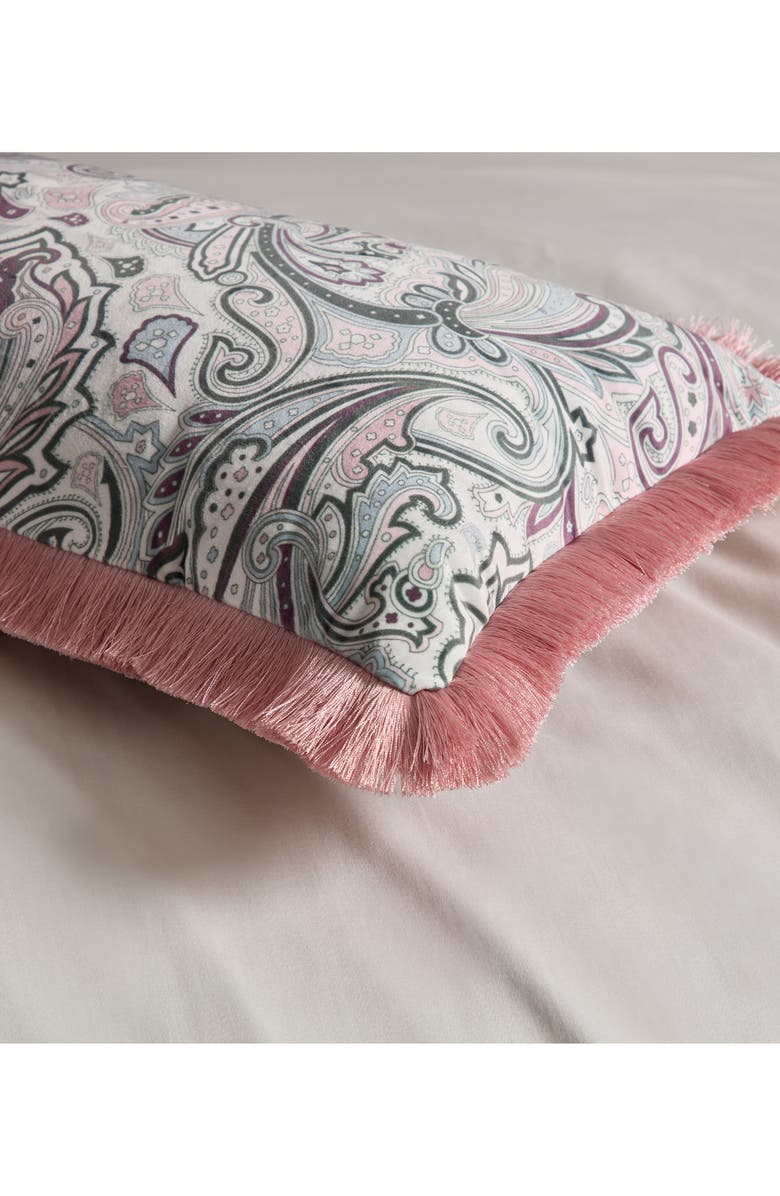 Ted Baker Paisley Velvet Accent Pillow, Alternate, color, Mauve