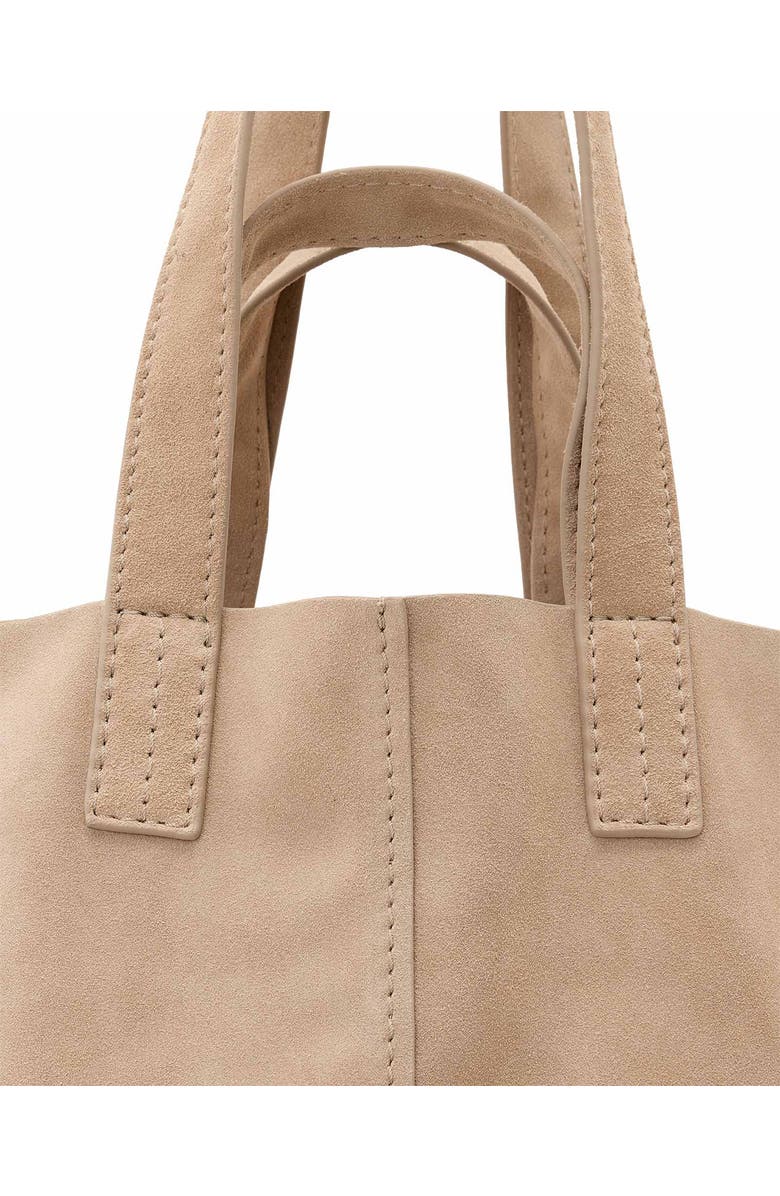 AllSaints Lutece Suede Tote, Alternate, color, Pinto Brown
