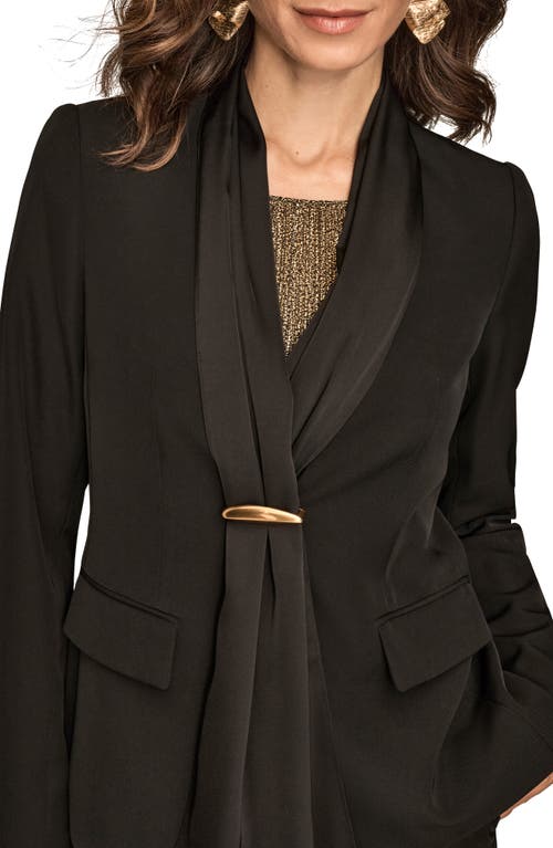 Donna Karan New York Mixed Media Jacket In Black