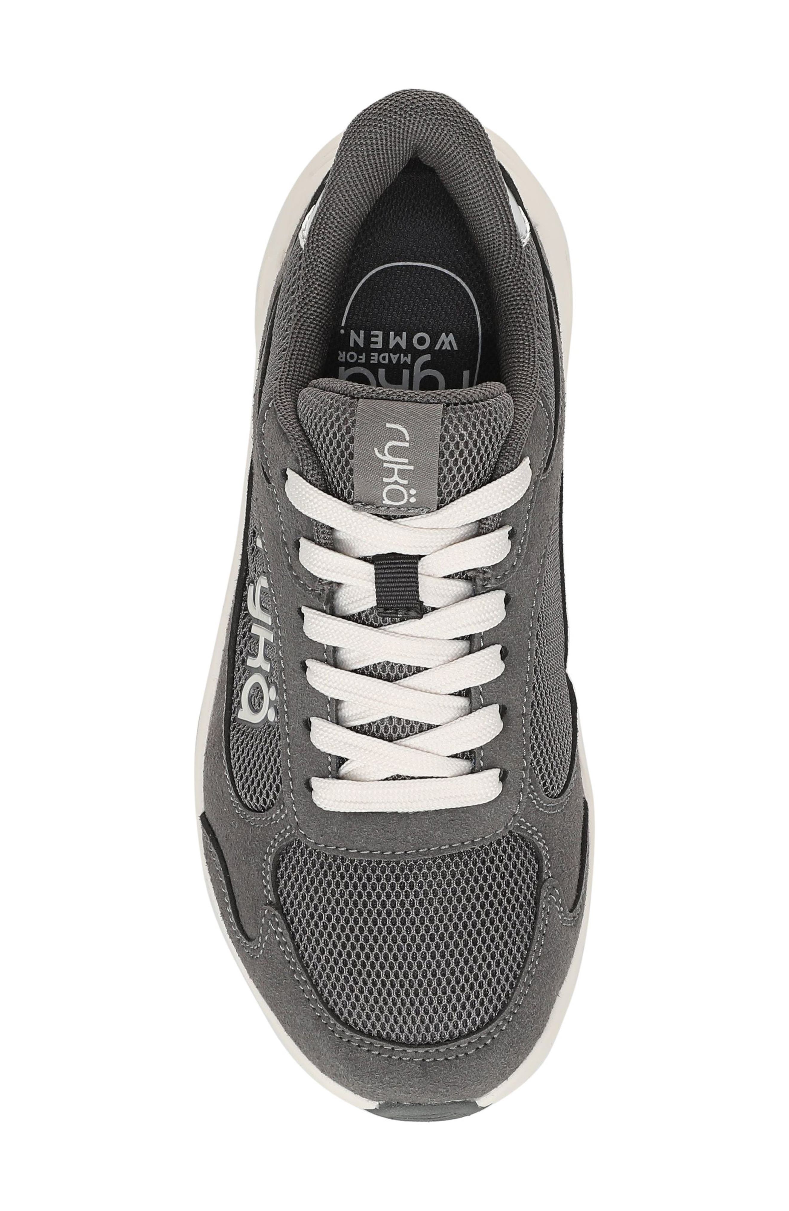 Devine Sneaker, Alternate, color, GRANITE GREY MESH/ FAUX SUEDE