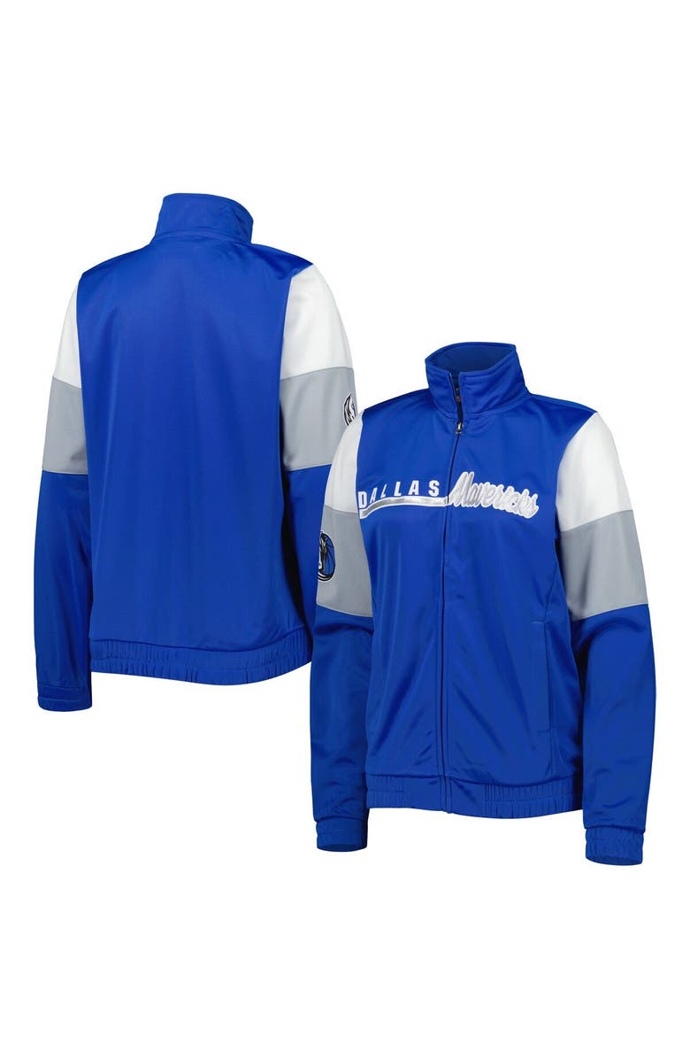G-III 4HER BY CARL BANKS Women's G-III 4Her by Carl Banks Blue Dallas Mavericks Change Up Full-Zip Track Jacket, Main, color, Blue