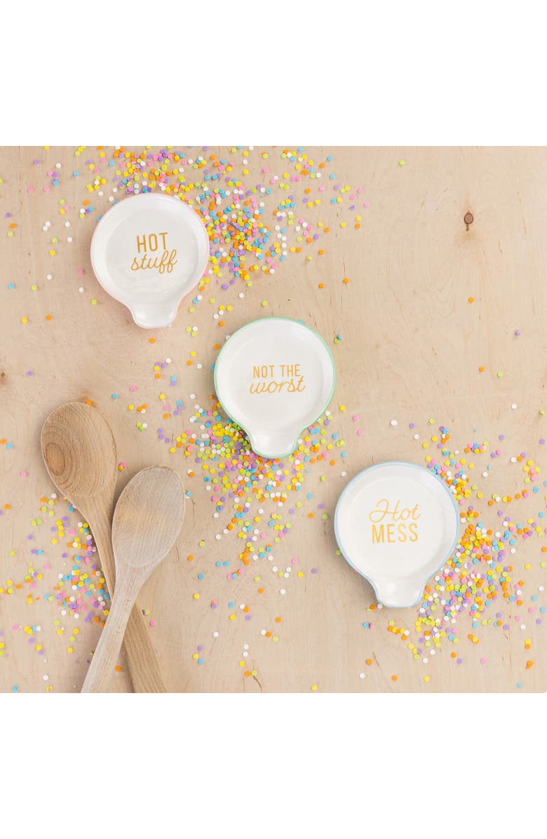 Totalee Gift Hot Stuff Spoon Rest Ceramic White, Alternate, color, White