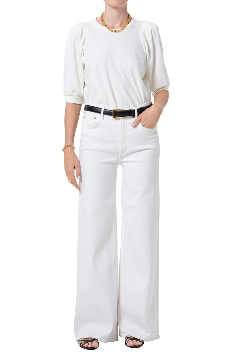 Lyra High Waist Wide Leg Jeans, Alternate, color, SOFT WHITE