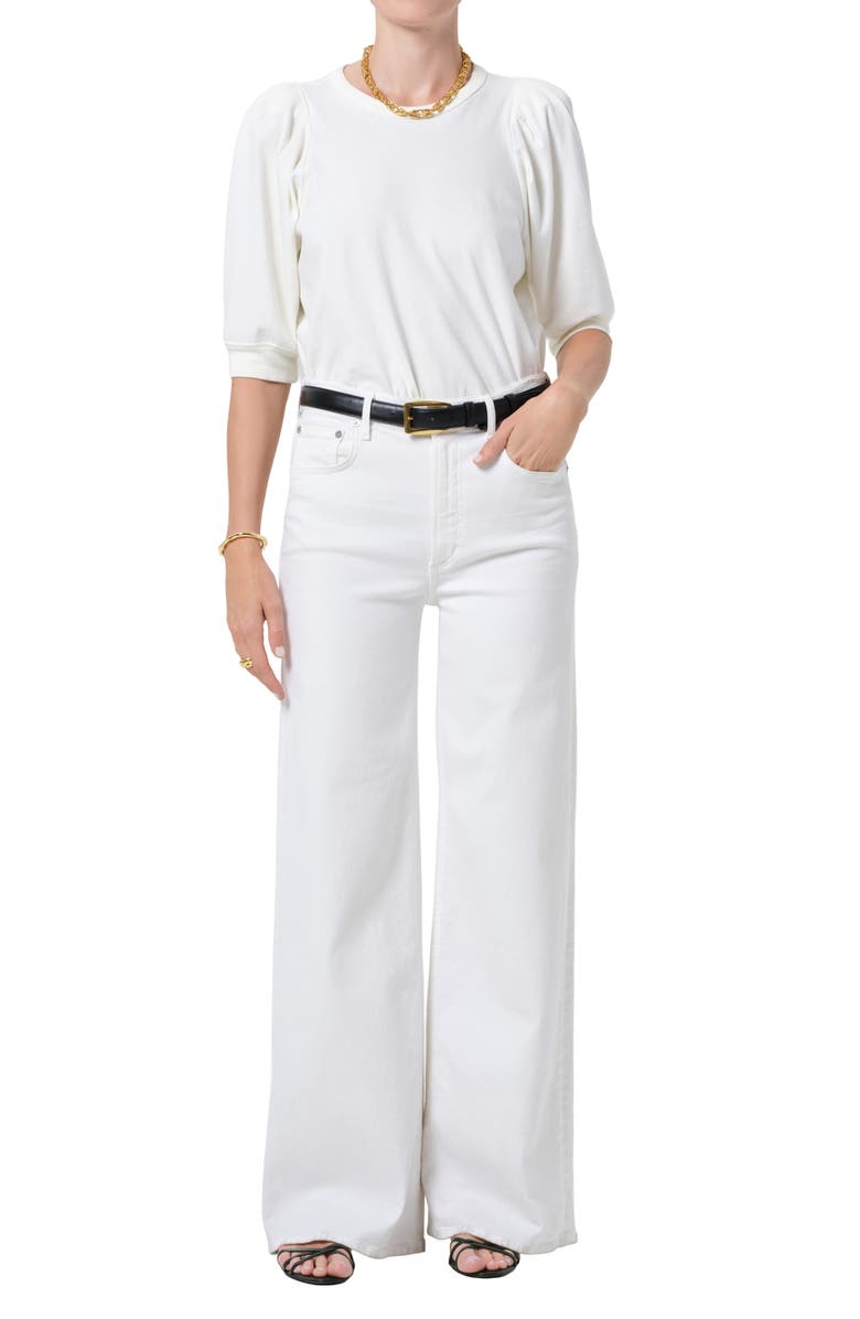 Citizens of Humanity Lyra High Waist Wide Leg Jeans, Alternate, color, Soft White