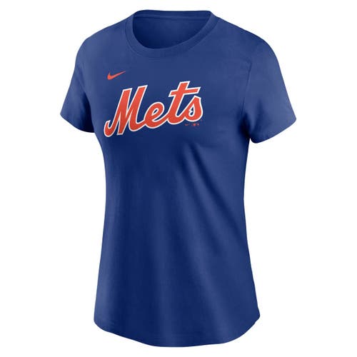 Nike Women's Francisco Lindor Royal New York Mets Fuse Name Number T-shirt In Royal