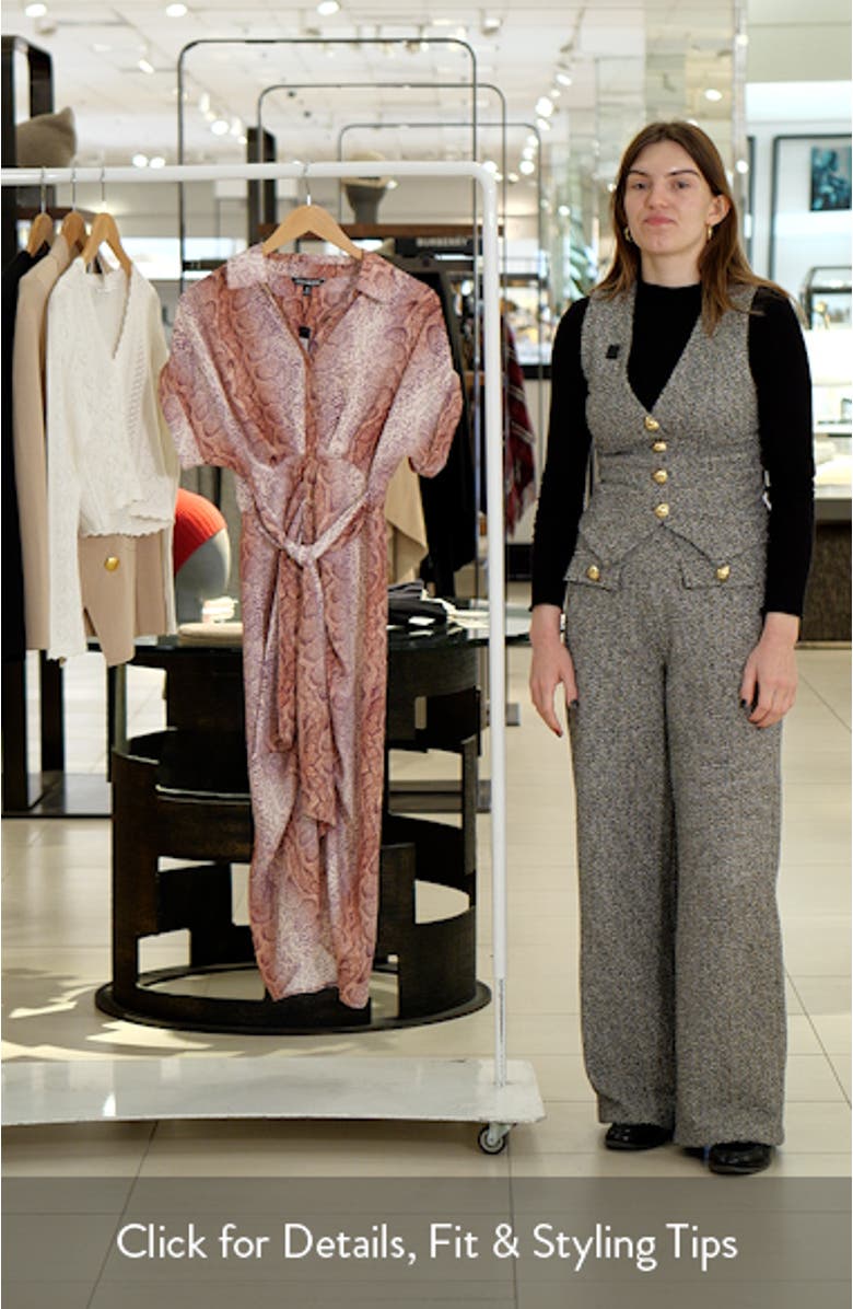 Tori Snakeskin Print Shirtdress, sales video thumbnail