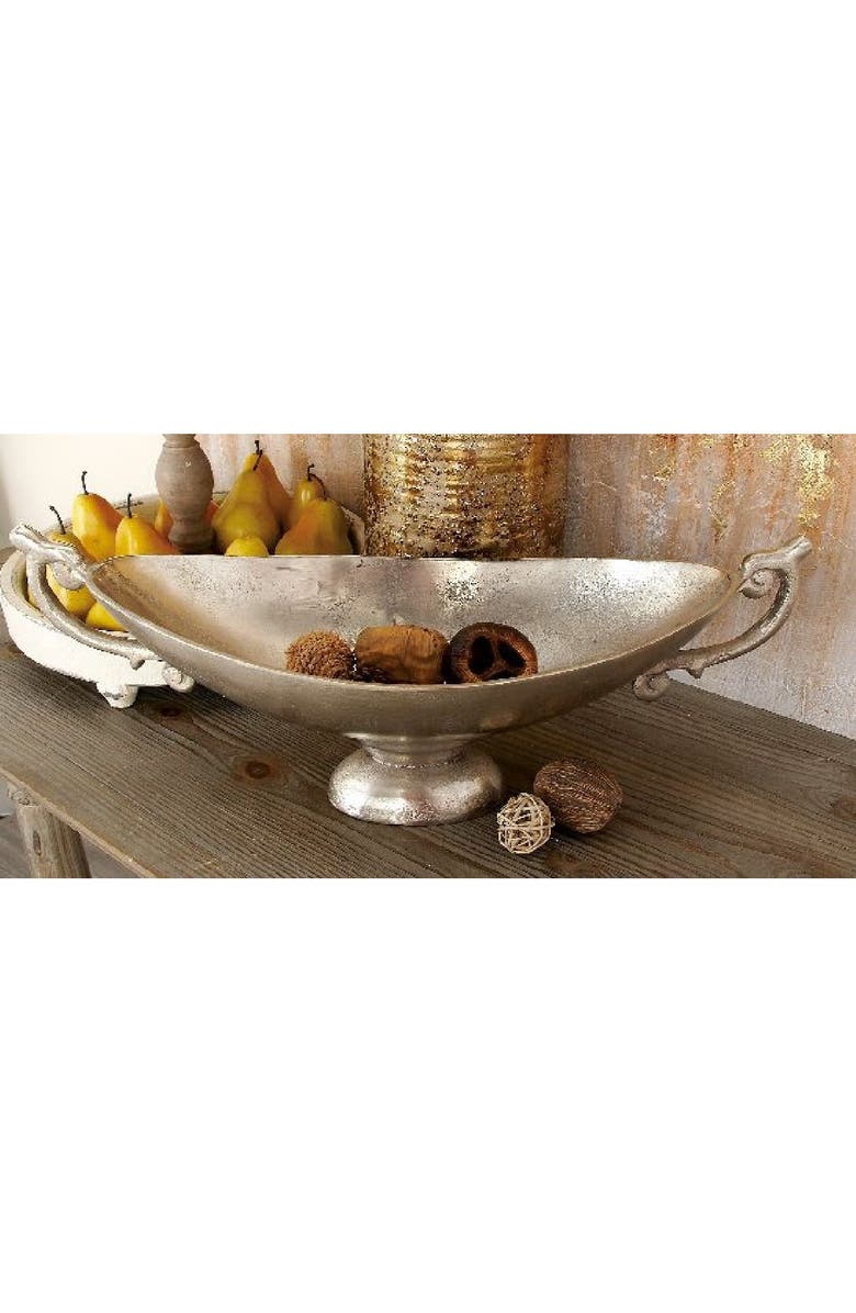 UMA Traditional Silver Aluminum Classic Style Pedestal Bowl, Alternate, color,