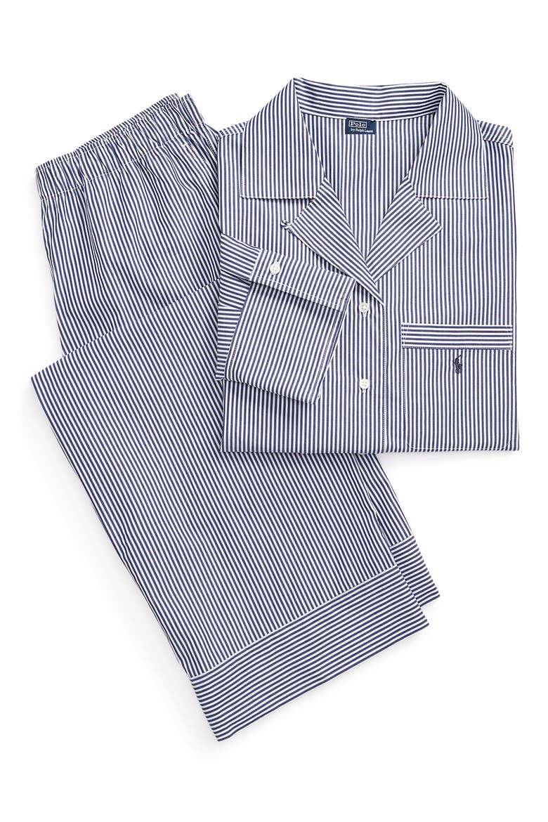Cotton Poplin Pajamas, Alternate, color, PRL STRIPES