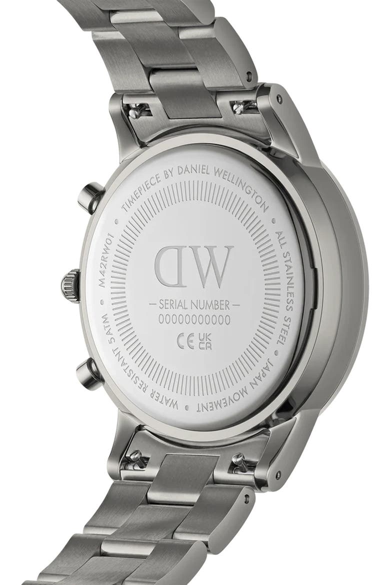 Iconic Link Chronograph Bracelet Watch, 42mm, Alternate, color, GREY