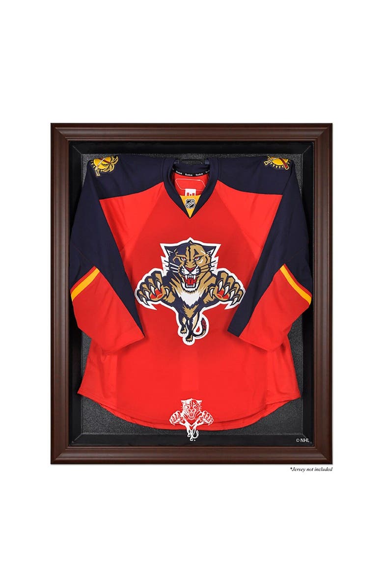 FANATICS AUTHENTIC Florida Panthers (1993-2016) Brown Framed Logo Jersey Display Case, Main, color, 