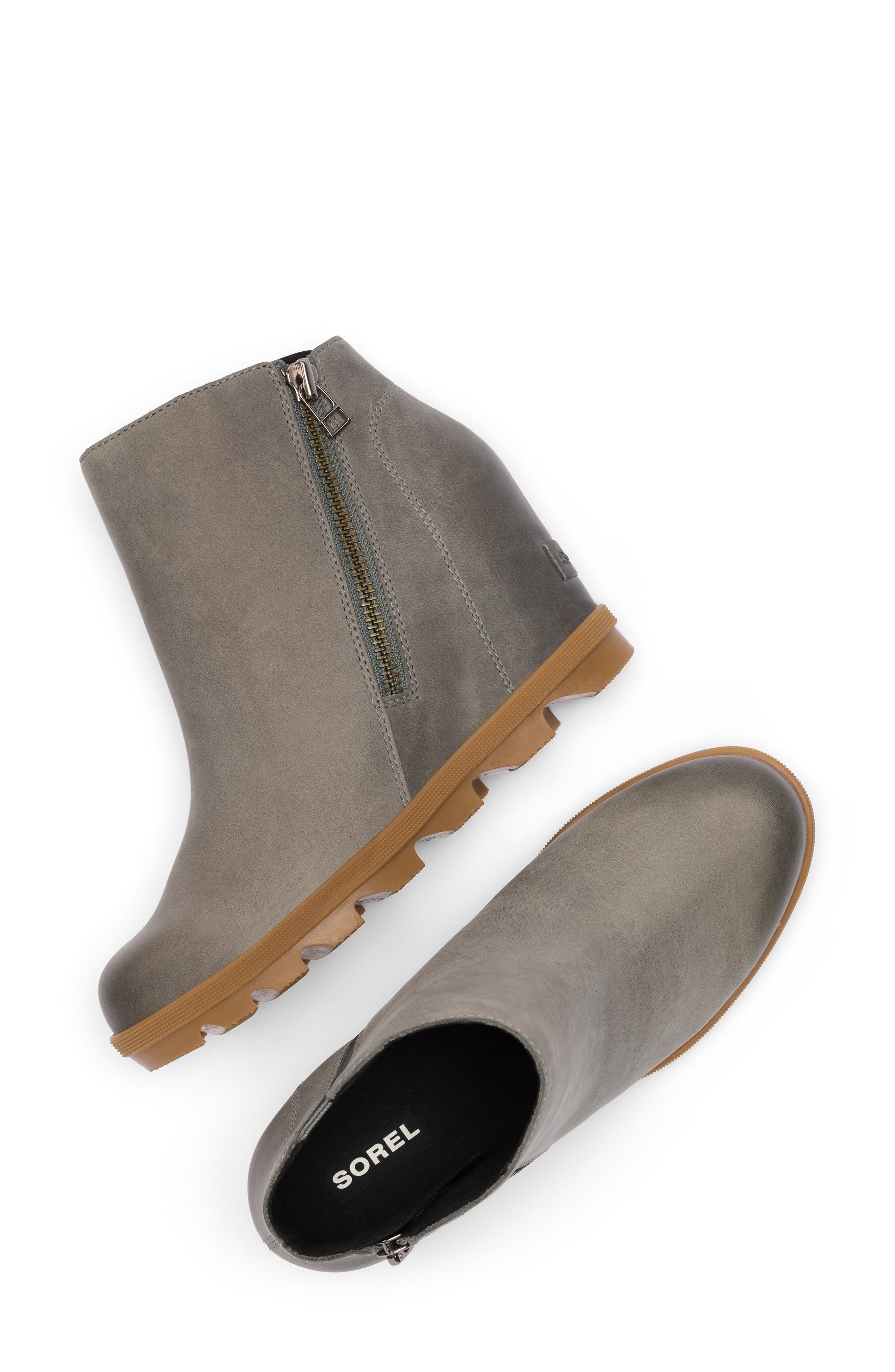 Joan Rhapsody Zip Wedge Bootie, Alternate, color, QUARRY/ GUM 2