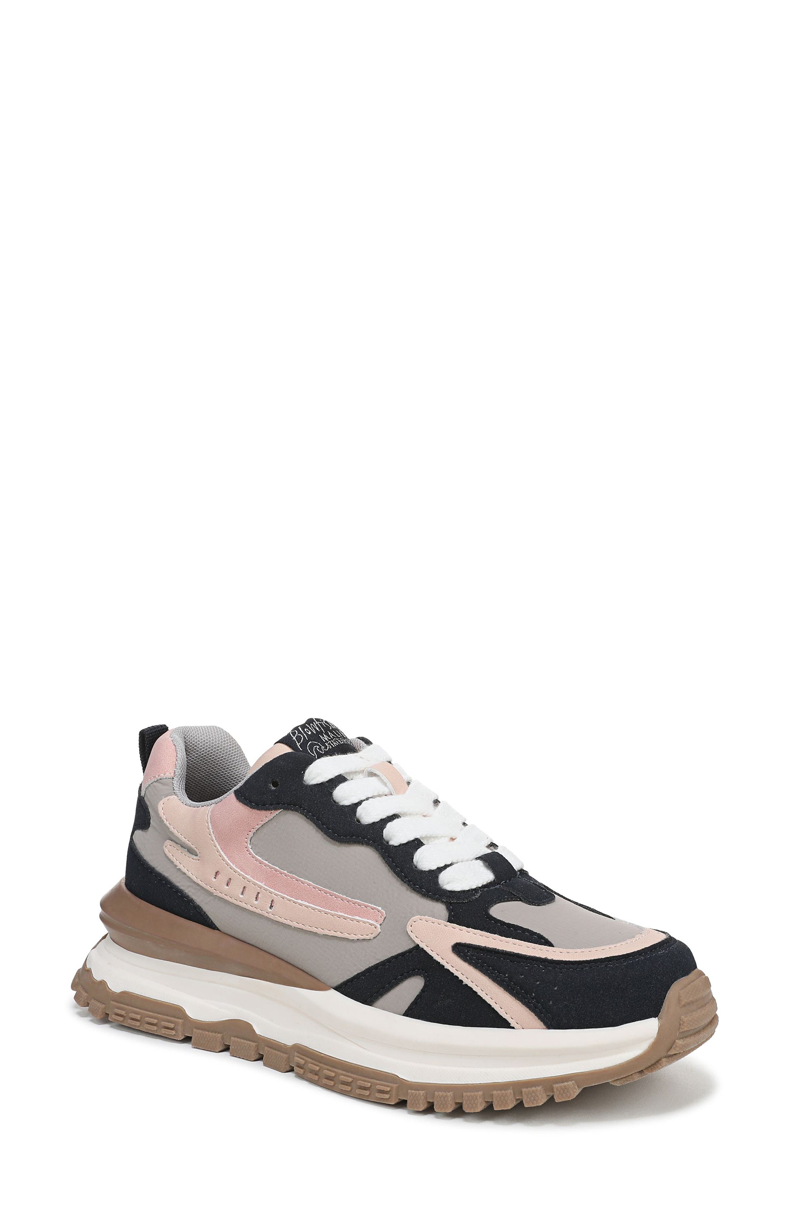 Blowfish Malibu Leo Sneaker, Main, color, Navy / Pink Faux Suede