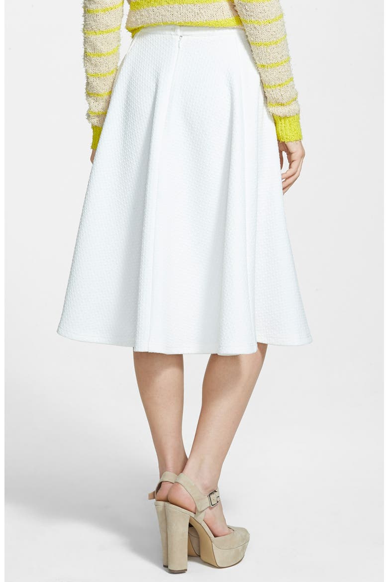 Textured Midi Skirt, Alternate, color, IVORY