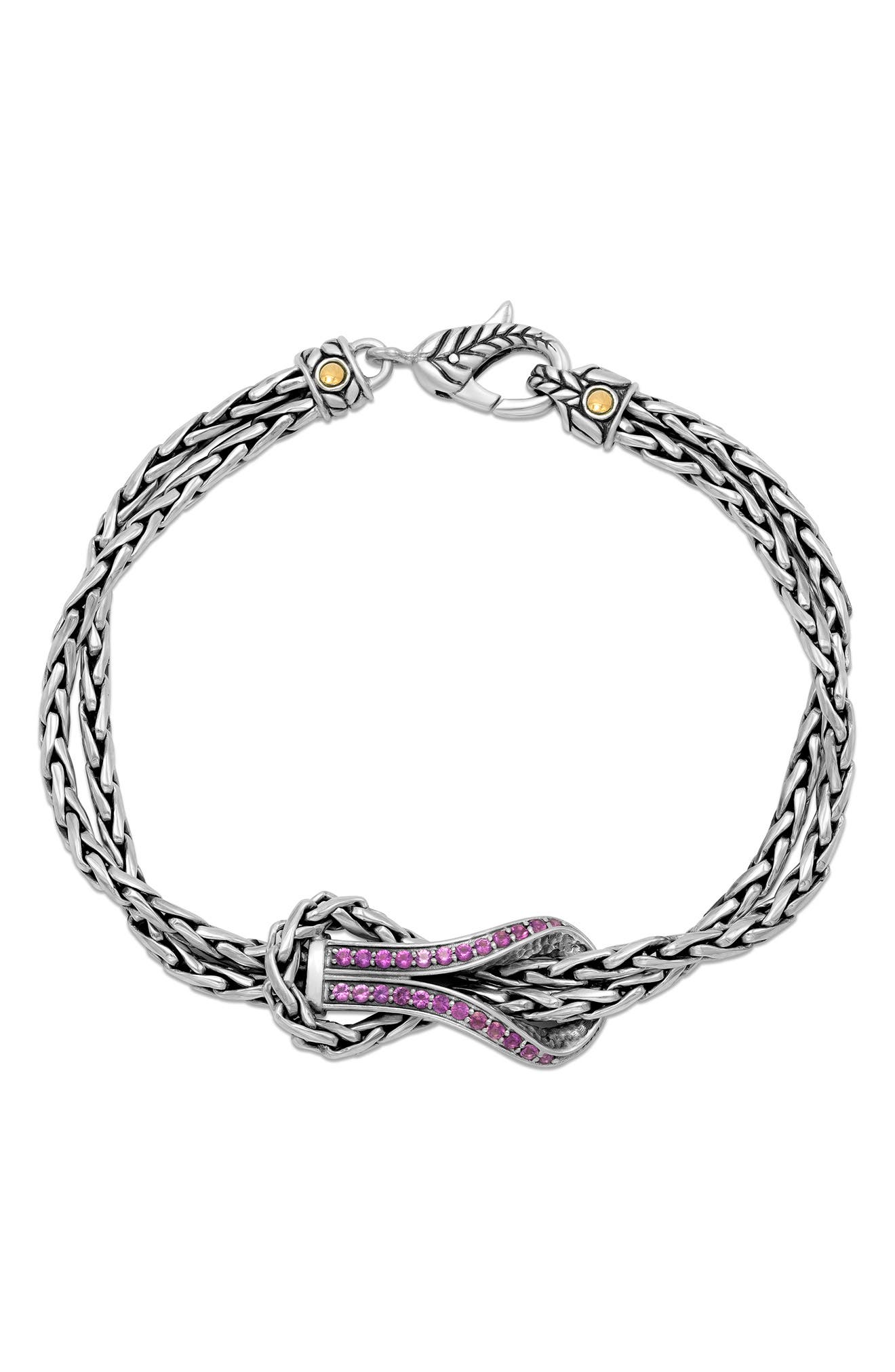 SAMUEL B. Rhodolite Buckle Bracelet